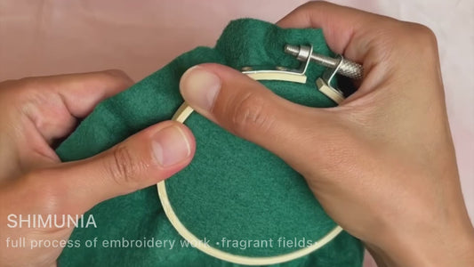 Full process of embroidery work •fragrant fields• by Shimunia